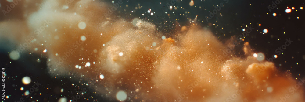 Aufkleber Dust particles create a textured atmosphere in smooth lighting conditions