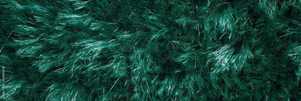 Poster dense shag carpet texture in vibrant emerald green with twisted pile and bright highlights