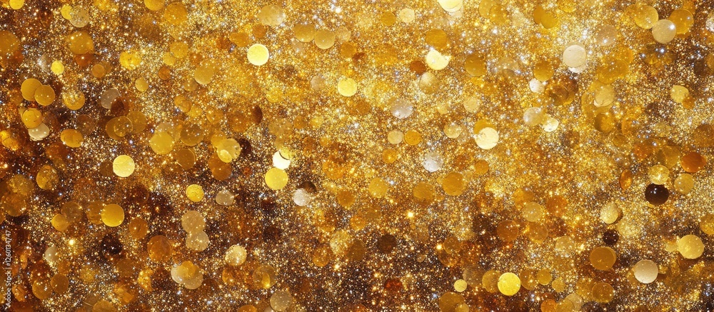 Leinwandbilder golden shimmering particles fill the frame with vibrant gold tones creating a dazzling sparkling eff