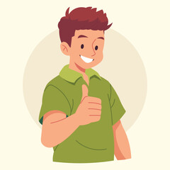 Flat Vector Smile Character Illustration