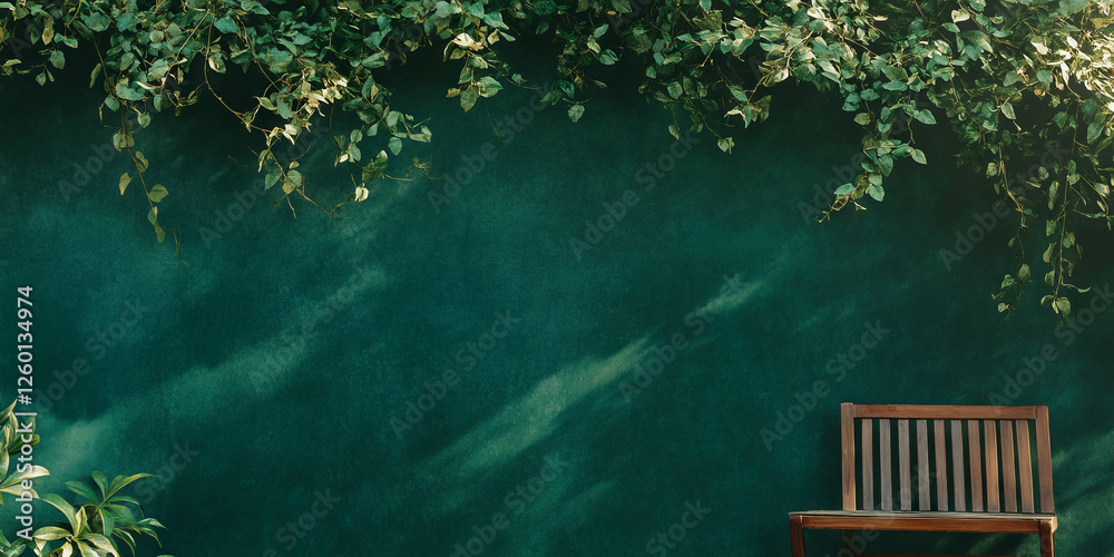 Poster texture of forest grass green wall with subtle shadows and grunge patterns