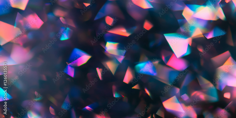 Aufkleber Geometric bokeh shapes create a sparkling texture against a dark background