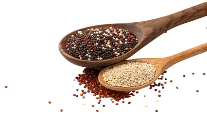 black red quinoa and isolated on transparent background png