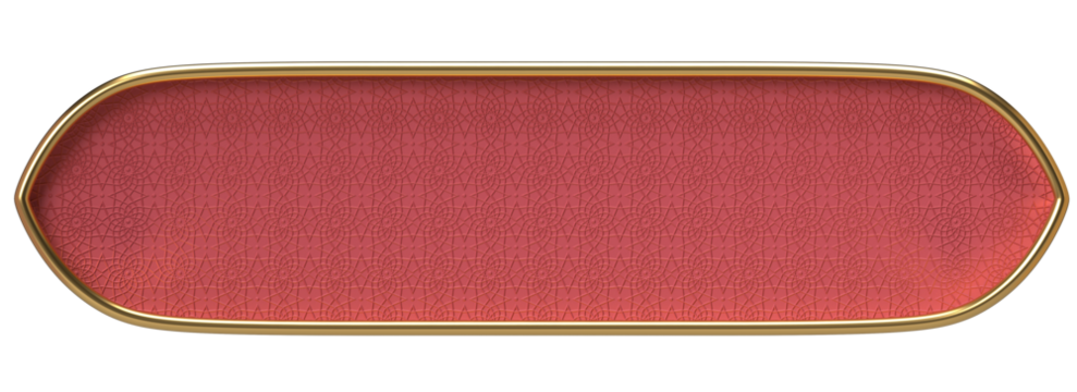 Elegant Coral Red and Gold Decorative Banner - Powered by Adobe