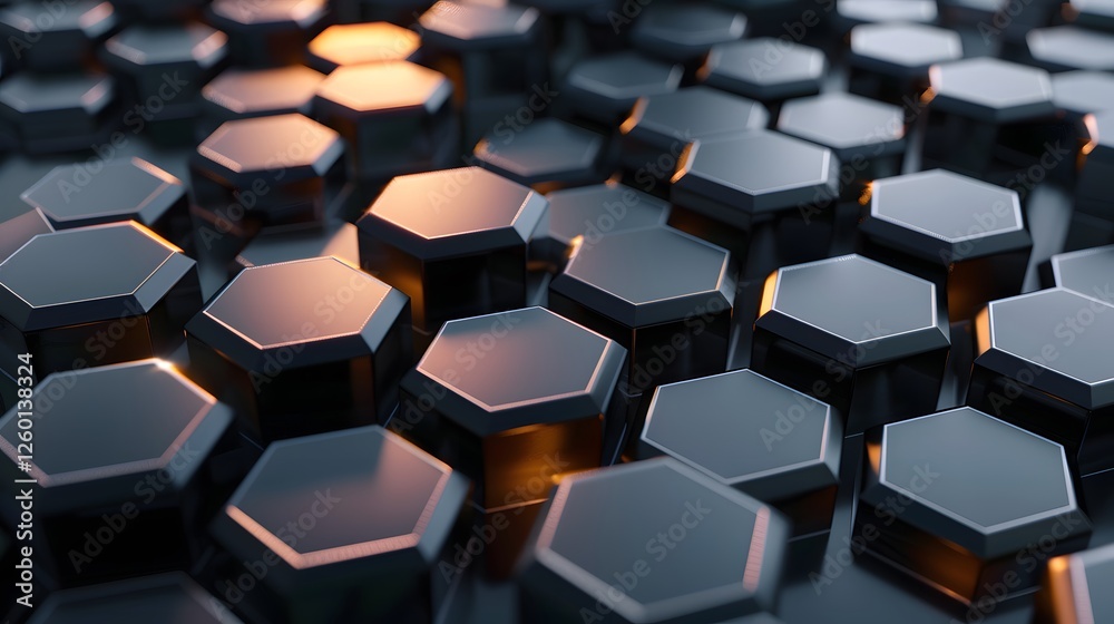 Aufkleber d hexagonal grid pattern with light and shadows and addfe eb e beeb febabedc