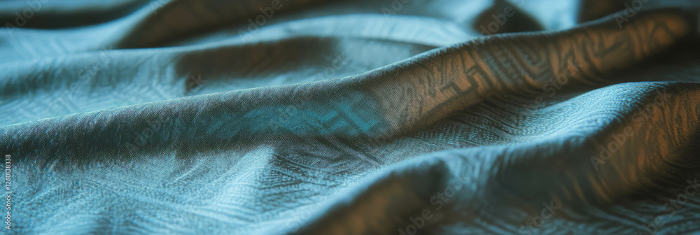 Poster elegant gray damask tablecloth showcasing a rich woven texture and subtle patterns