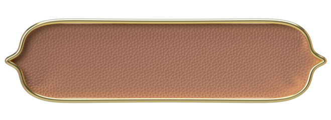 Elegant Golden Frame Brown Leather Textured Banner