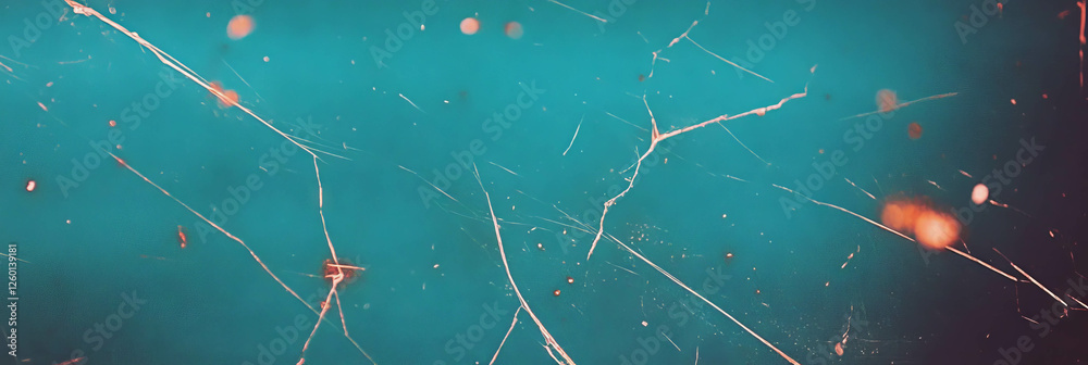 Poster experience the unique visual of heavily scratched film showcasing an intricate network of textures