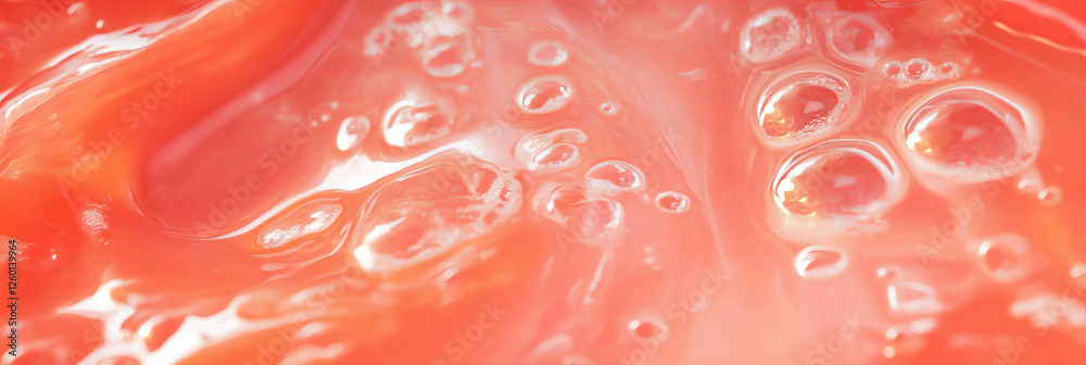 Poster elegant texture of transparent gel with strong surface tension in a clean aesthetic background
