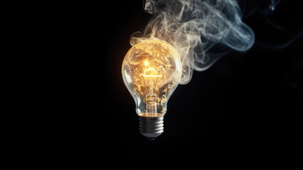 smoke on a black background generative ai