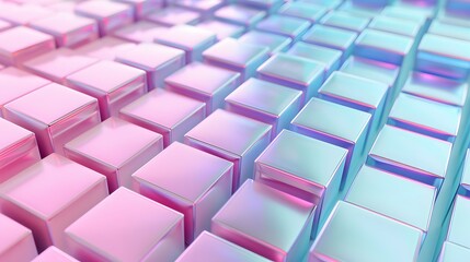 Fototapeta premium a close up of a bunch of cubes that are pink and blue