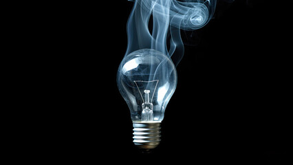 smoke on a black background generative ai