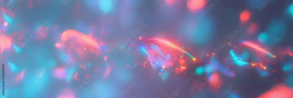 Poster bokeh texture with vibrant colors and radiant glow under soft lighting conditions