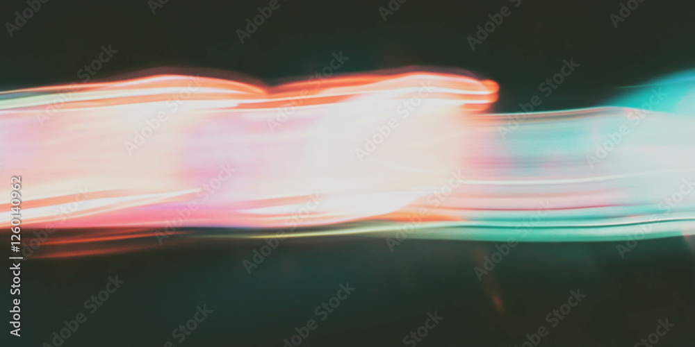Poster Vibrant bokeh texture with bright radiance and intense colors on a dark backdrop