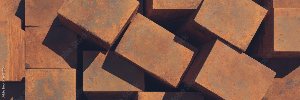 Fototapete warm textured interlocking rectangles create a natural look for design applications