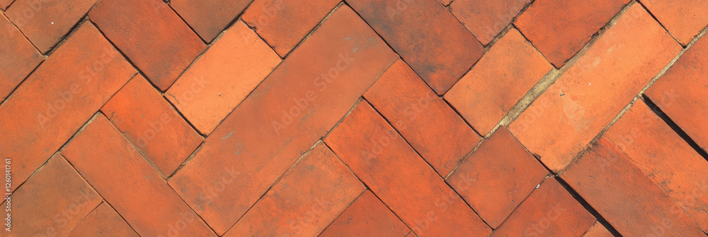 Poster Warm brown interlocking rectangular pattern showcasing a textured surface