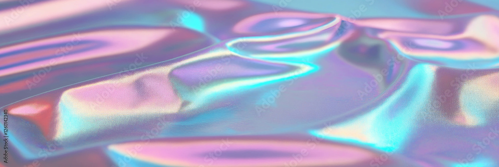 Aufkleber iridescent fabric texture with shimmering wavy lines and captivating surface details