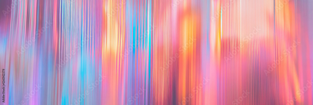 Poster iridescent film texture showcasing vibrant holographic patterns and soft blurred edges