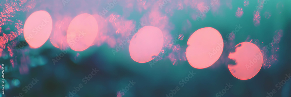 Aufkleber Isolated bokeh texture with distinct halo effect and soft diffused sparkle in vibrant colors
