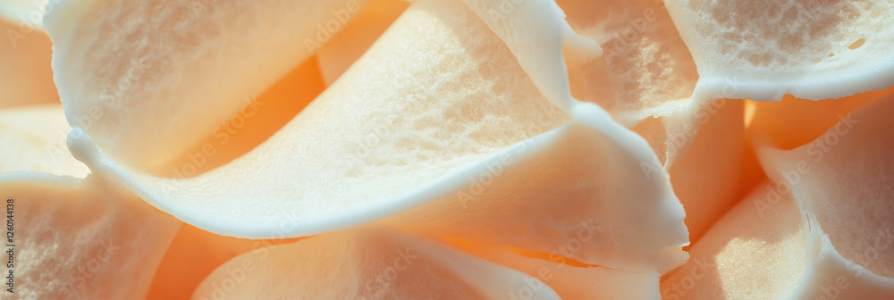 Leinwandbilder textured light beige cone wafer with smooth rectangles and coarse appearance on display