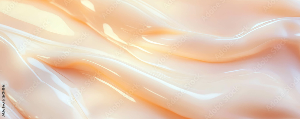 Poster elegant light beige gel texture with smooth flow and subtle refraction
