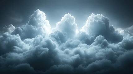 Fototapeta premium isolated clouds against a dark backdrop white clouds haze or pollution in the distanc