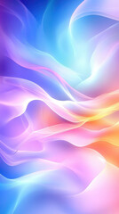 Obraz premium Delicate organic waves in soft pastel colors create ethereal atmosphere