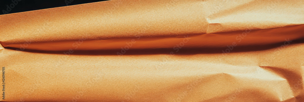 Poster close-up view of textured light brown paper with horizontal fibers and smooth surface