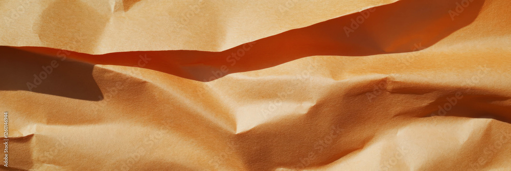 Poster Light brown paper texture showcasing tightly packed vertical fibers with a smooth surface