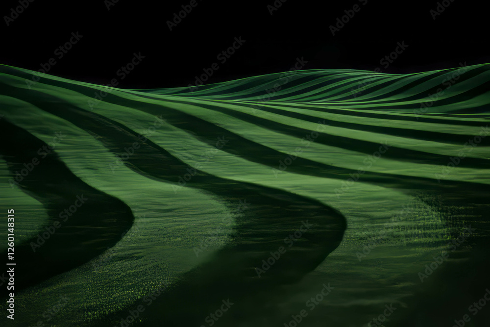 Poster light green fairway texture with distinct mowing lines on dark background