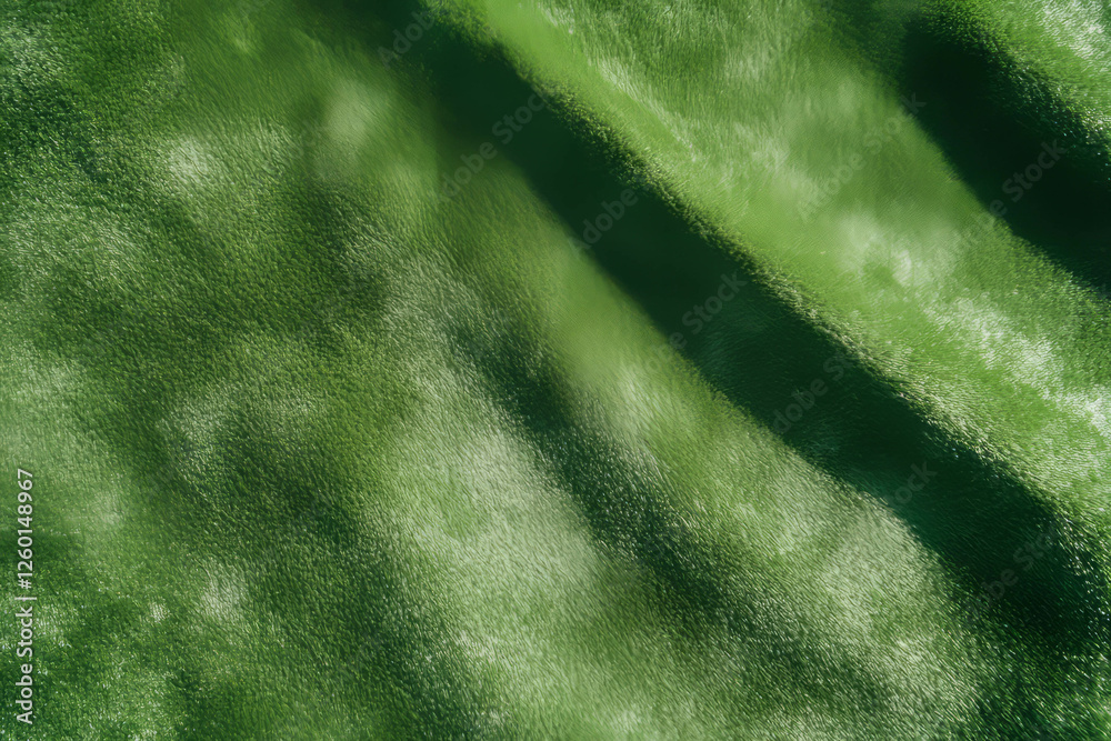 Poster Light green fairway texture creating a smooth and inviting surface against a black background
