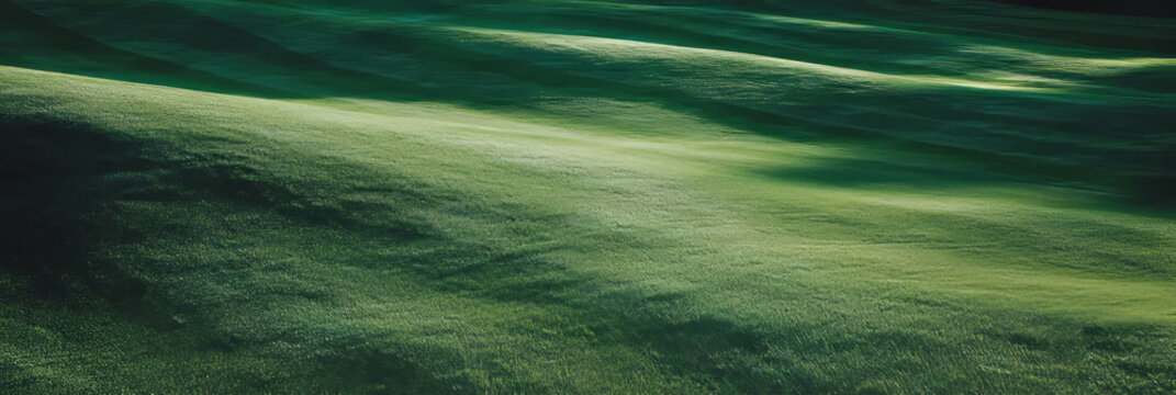 Light green fairway with subtle undulations under even lighting