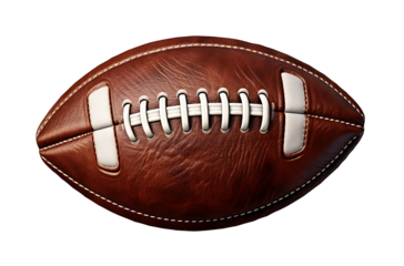 Detailed American Football Embroidery on Transparent Background