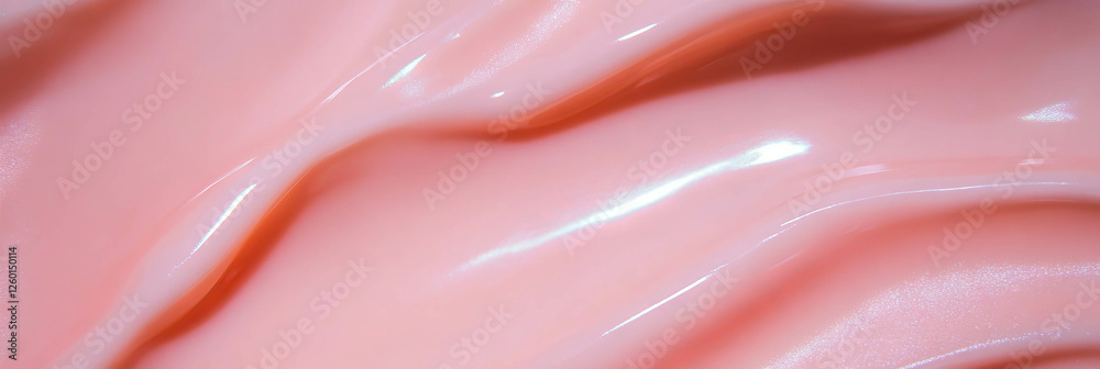 Poster Light pink gel texture with smooth surface and subtle sheen displayed on a flat surface