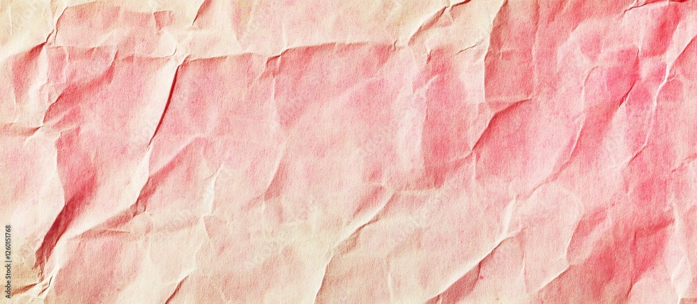 Poster wrinkled japanese paper texture with soft pink and cream hues, featuring a diagonal pattern and back