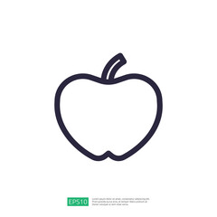 Simple Line Icon Of A Fruit With Clean Outline And Minimalist Design