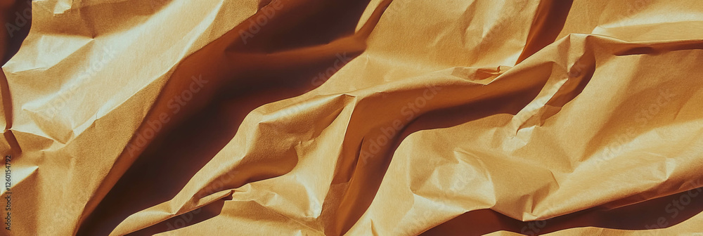 Aufkleber medium brown paper bag texture with subtle wrinkles and folds enhanced for visual impact