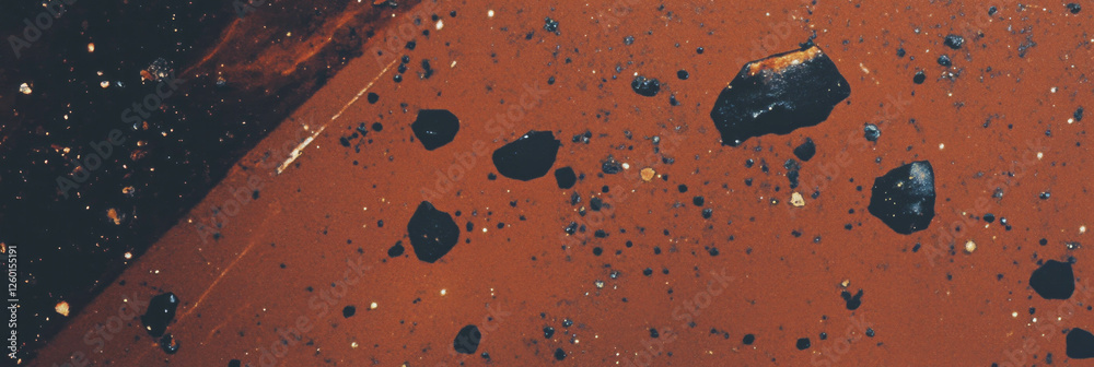 Aufkleber Detailed view of medium brown paper texture showcasing dark flecks and varied surface patterns