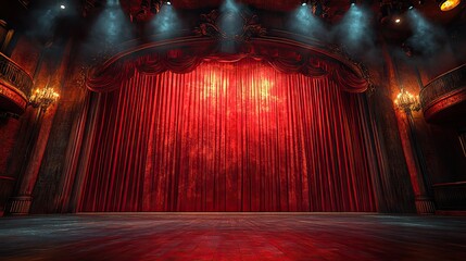 lift the curtain to reveal a theatrical production theatre club or cabaret performance a magnificent and classic work presented using performing arts clipping path isolate