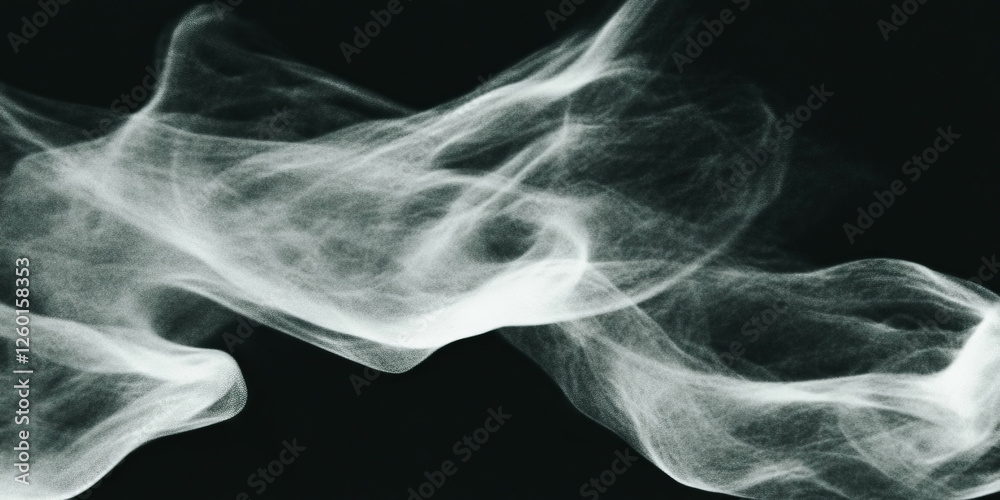 Poster mottled black and white texture with blurred edges and diffused effect against a dark background