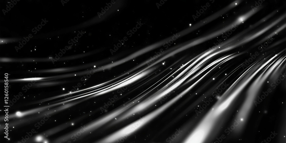 Poster Mottled black and white texture with blurred linear pattern and soft lighting effects