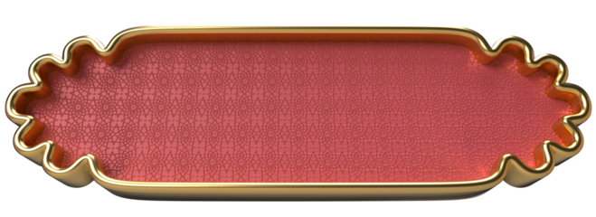 Elegant Pink and Gold Decorative Frame -  Blank Banner for Text or Logo