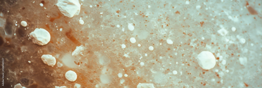 Poster mottled texture with scattered patterns in brown and beige shades across a surface