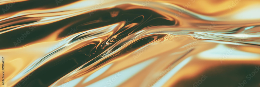 Poster flowing texture in shades of brown and beige creates a captivating visual experience