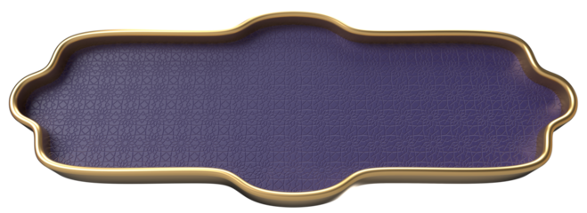 Elegant Purple and Gold Decorative Frame, Blank Label, Text Box, Design Element