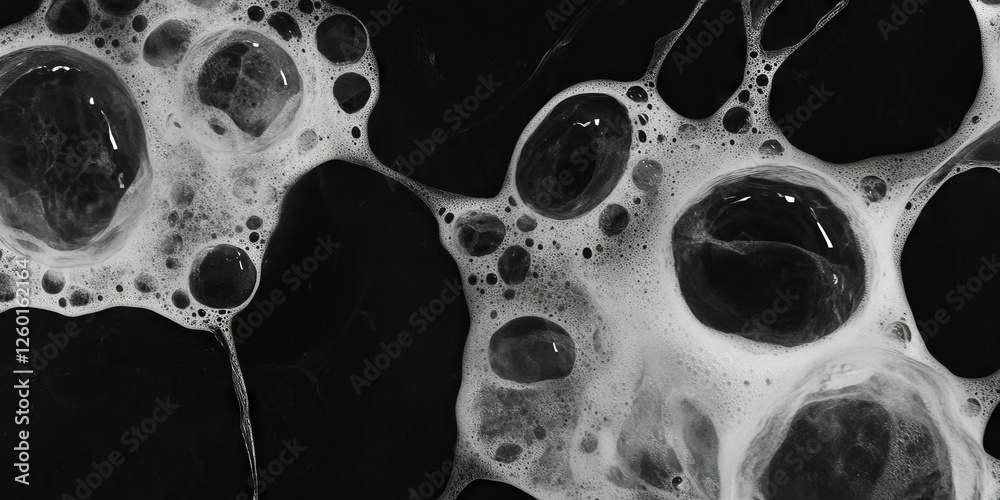 Aufkleber exploring textured patterns of mottled grayscale with smooth patches and varied opacities