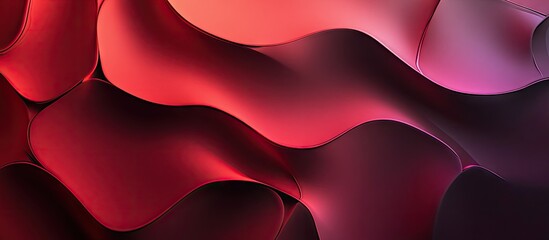 Smooth flowing lines in shades of red and pink blend seamlessly on a dark background creating a contemporary abstract textured design backdrop.