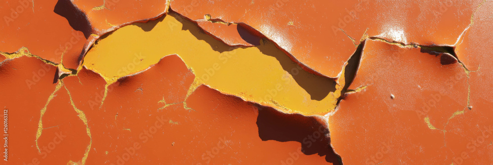Poster vivid mottled orange and yellow texture with sharp edges and bright highlights