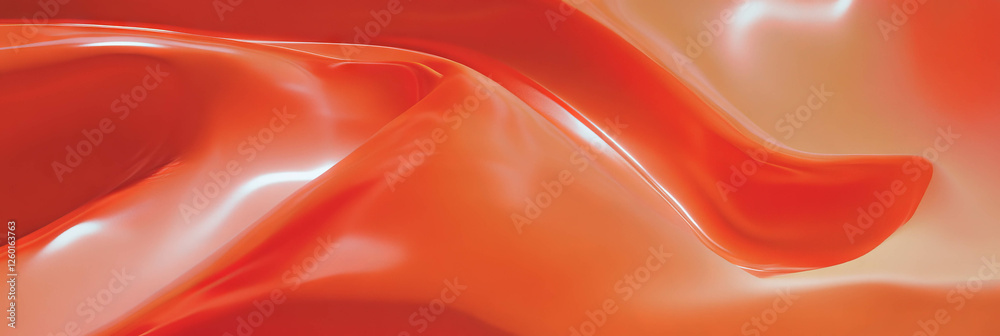 Poster Mottled red and beige texture with smooth areas illuminated by soft diffused light