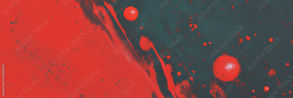 Poster mottled red and gray texture featuring overlapping areas and bright highlights